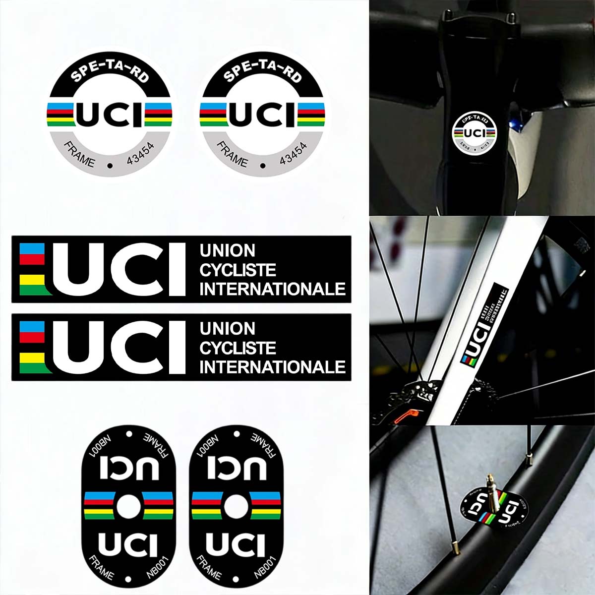 Mountain Biking Uci - UCI 사이클링 프레임 스티커 내구성 있는