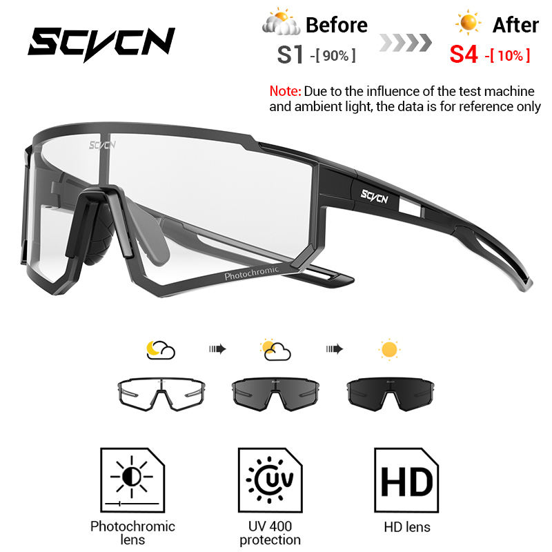 Mountain Biking Sunglasses - SCVCN 새로운 야외 Photochromic 보호 안경