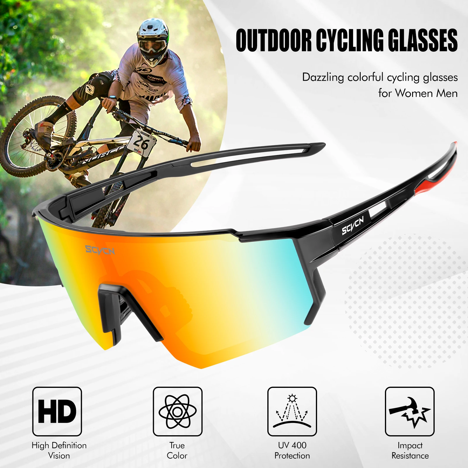 SCVCN 새로운 포토크로믹 사이클링 선글라스 남성 여 - Mountain Biking Sunglasses 리뷰 및 가격