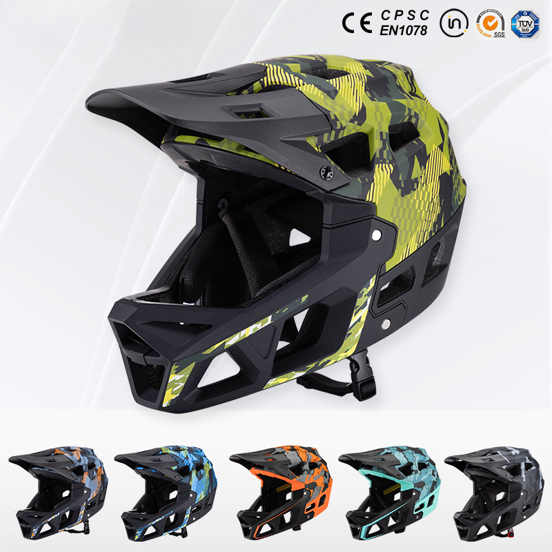 새로운 성인용 풀페이스 산악 자전거 헬멧 위장 오프로드 - Mountain Biking Full Face Helmet 리뷰 및 가격